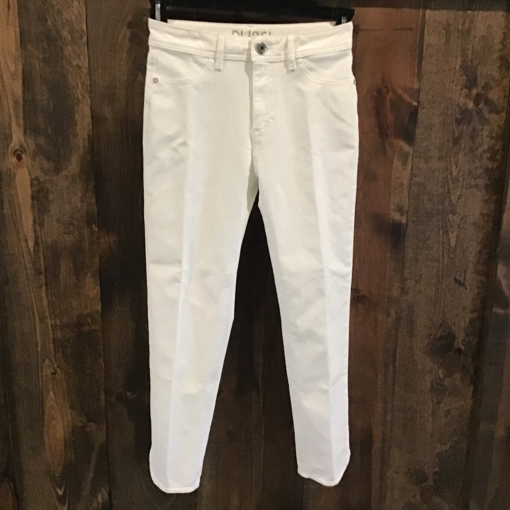 DL 1961 Bardot white crop jeans size 26